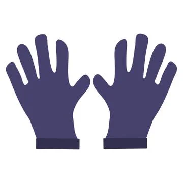 Construction gloves icon. Use for dish wash and disinfection. Stock Illustration