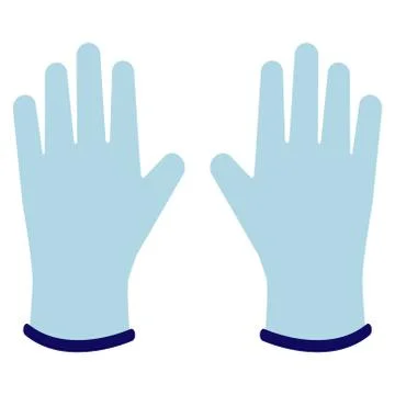 Construction gloves icon. Use for dish wash and disinfection. Stock Illustration