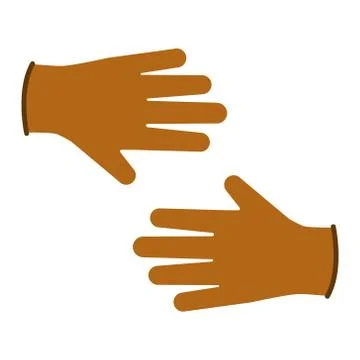 Construction gloves icon. Use for dish wash and disinfection. Stock Illustration