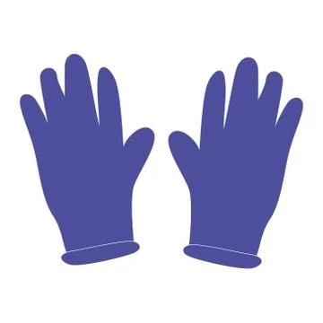 Construction gloves icon. Use for dish wash and disinfection. Stock Illustration