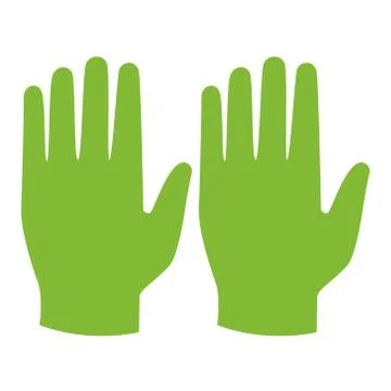 Construction gloves icon. Use for dish wash and disinfection. Stock Illustration