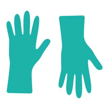 Construction gloves icon. Use for dish wash and disinfection. イラスト素材