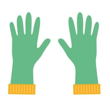 Construction gloves icon. Use for dish wash and disinfection. Иллюстрация