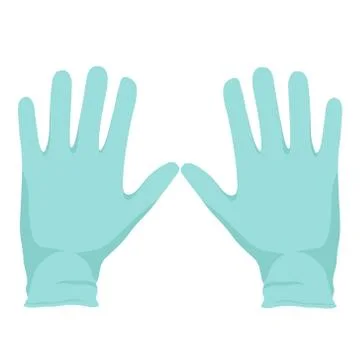 Construction gloves icon. Use for dish wash and disinfection. Stock Illustration