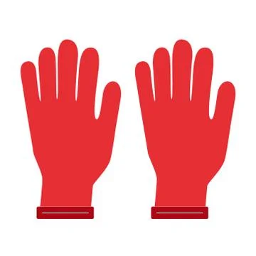 Construction gloves icon. Use for dish wash and disinfection. Illustration