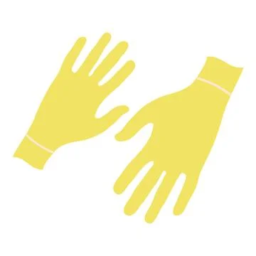 Construction gloves icon. Use for dish wash and disinfection. Stock Illustration