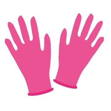 Construction gloves icon. Use for dish wash and disinfection. Stock Illustration