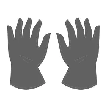 Construction gloves icon. Use for dish wash and disinfection. Stock Illustration