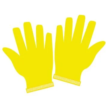 Construction gloves icon. Use for dish wash and disinfection. Stock Illustration