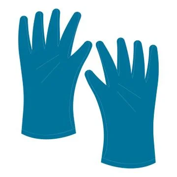 Construction gloves icon. Use for dish wash and disinfection. Stock Illustration