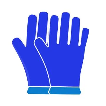 Construction gloves icon. Use for dish wash and disinfection. Stock Illustration