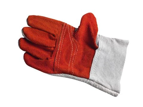 Construction gloves isolated on white background Stock Photos
