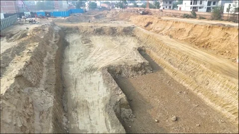 Construction going on with unfinished projects with people working on them Stock Footage 299824985