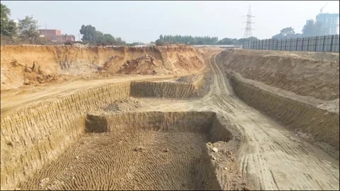 Construction going on with unfinished projects with people working on them Stock Footage 299824987