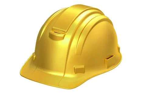 Construction Golden Hard Hat, 3D rendering Stock Illustration