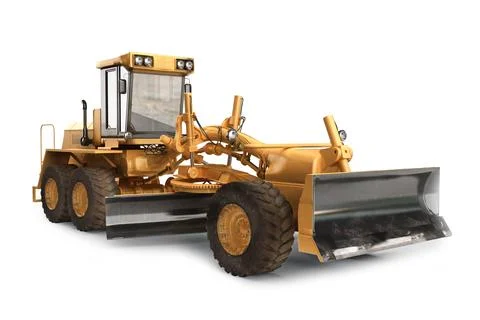 Construction grader on white Stock Illustration