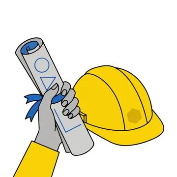 Construction Graduation Illustration