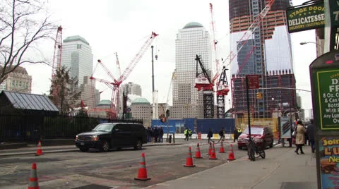 Construction at Ground Zero, New York City, NY Stock Footage 24614622