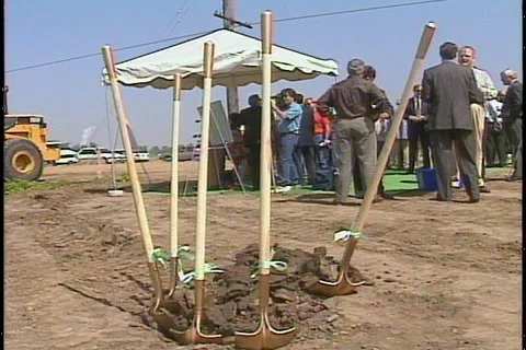 CONSTRUCTION GROUNDBREAKING Stock Footage 1049566