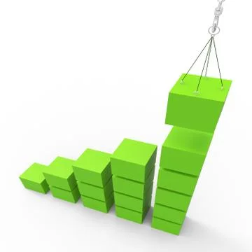 Construction growth representing building activity and property Stock Illustration