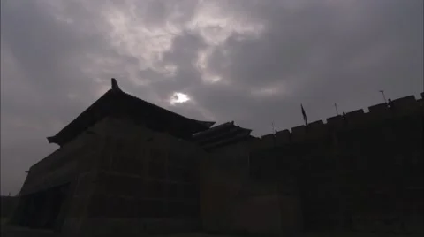 Construction of the Han Dynasty , Ancient Architecture of China Video stock 67582373