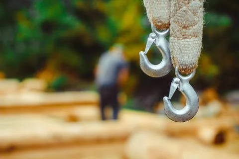 Construction hanging hook Stock Photos