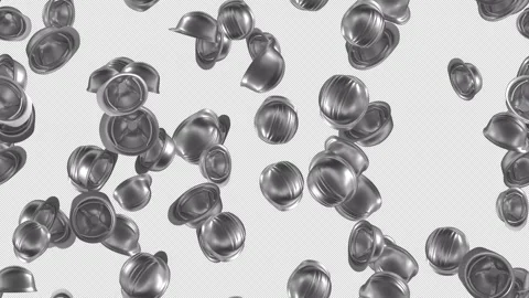 Construction Hard Hat loop tile swirling with alpha. This looping 3d Stock Footage 274059828