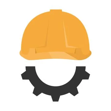 Construction hard hat, set of realistic construction helmets isolated Stock Illustration