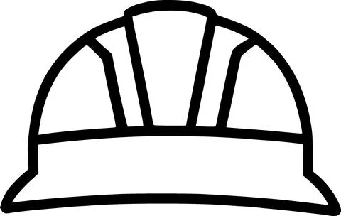 Construction hat icon vector symbol design illustration Stock Illustration