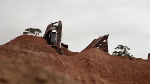 Construction heavy machinery 001.mp4 Stock Footage 34432089