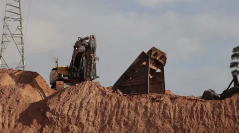 Construction heavy machinery 003.mp4 Stock Footage 34432201