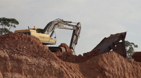 Construction heavy machinery 005.mp4 Stock Footage 34432141