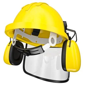 Construction helmet 3d render Illustrazione stock