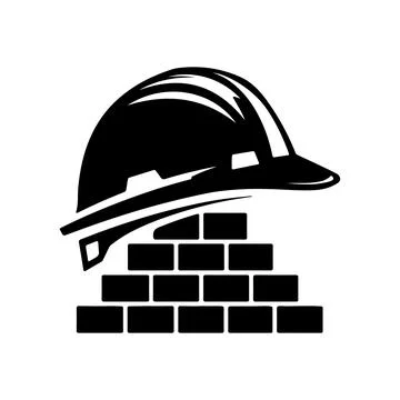 Construction Helmet and Bricks: Safety First Building Image Stock Illustration