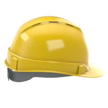 Construction helmet blue on an isolated background. 3d illustration Stock Illustration