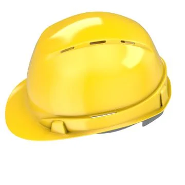Construction helmet blue on an isolated background. 3d illustration Stock Illustration