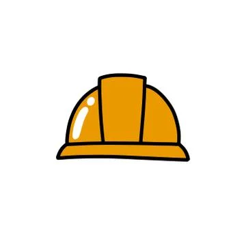 Construction helmet doodle icon, vector illustration Stock Illustration