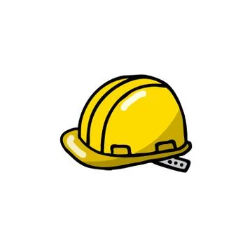 Construction helmet doodle icon, vector illustration Stock Illustration