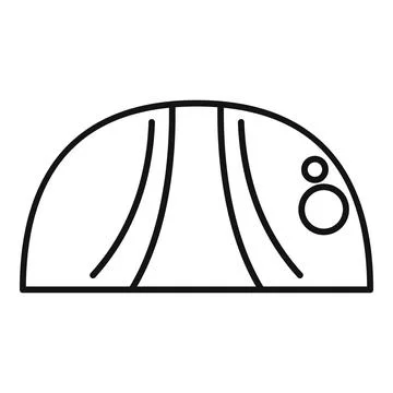 Construction helmet drawing icon, outline style Stock Illustration