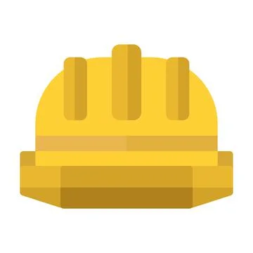 Construction helmet flat clipart vector illustration Stock Illustration