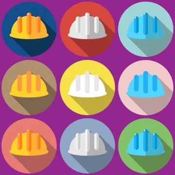 Construction helmet Flat vector 스톡 일러스트