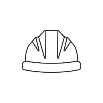 Construction helmet icon in flat style. Safety cap vector illustration on iso 스톡 일러스트