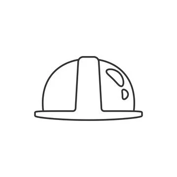 Construction helmet icon in flat style. Safety cap vector illustration on iso Stock Illustration
