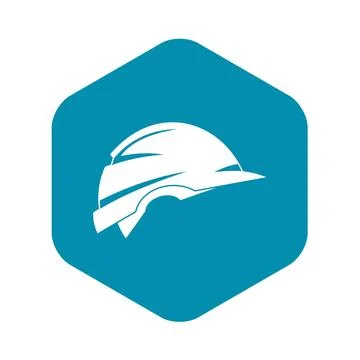Construction helmet icon, simple style Stock Illustration