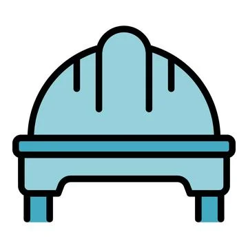Construction helmet icon vector flat Stock Illustration