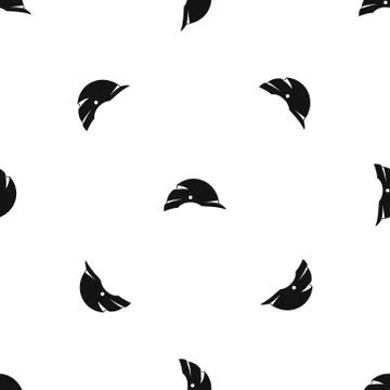 Construction helmet pattern seamless black Stock Illustration