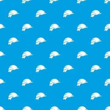 Construction helmet pattern seamless blue Stock Illustration
