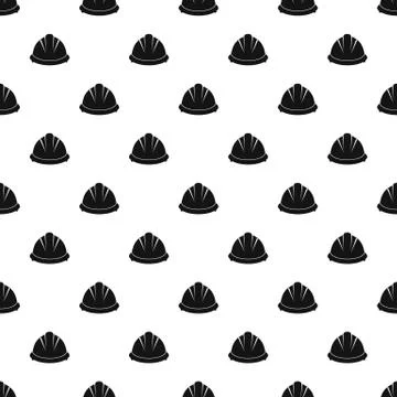 Construction helmet pattern, simple style Stock Illustration