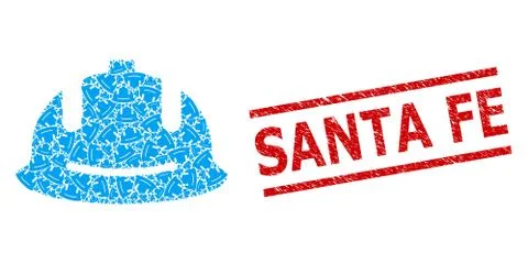 Construction Helmet Recursive Mosaic of Construction Helmet Items and Distress Illustrazione stock