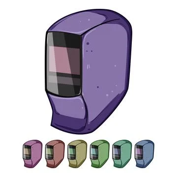 Construction helmet welding cartoon vector graphic Stock Illustration